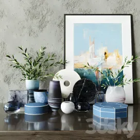 Luxdeco decor set blue